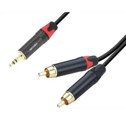 ABCCABLS Кабель з конекторами ABCCABLS MA309L2 miniJack-2xRCA 2m (MA309L2)