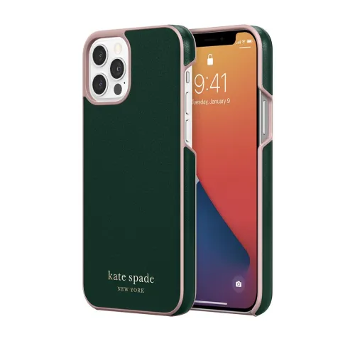 Kate Spade New York Wrap Case for iPhone 12 & 12 Pro (KSIPH-165-GRPNK)