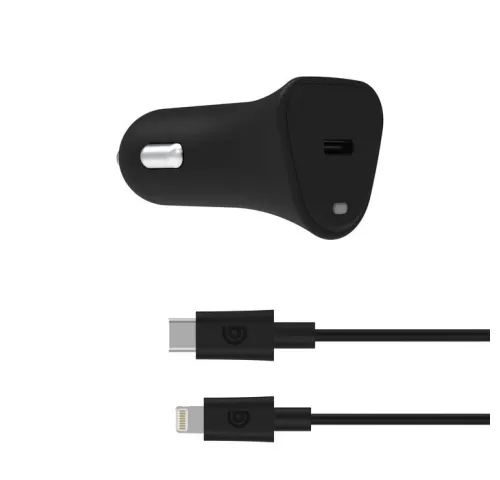 Griffin PowerJolt 18W USB-C PD + USB-C to Lightning Cable - Black (GP-083-BLK)
