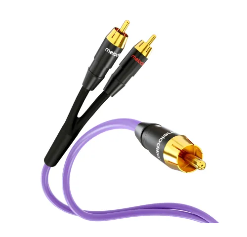 Melodika Purple Subwoofer cable Y type RCA -2x RCA lenght 3m (MDSWY30)