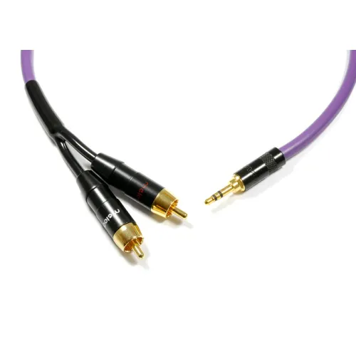 Melodika Purple stereo jack cable 3.5mm - 2x RCA, length 0,5m (MDMJ2R05)