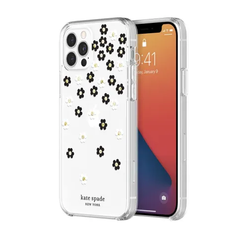 Kate Spade New York Protective Hardshell Case for iPhone 12 & 12 Pro (KSIPH-153-SFLBW)