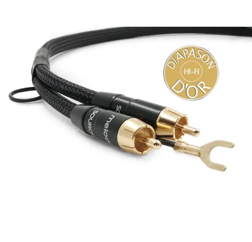 Melodika Purple 2xRCA PHONO cable for a turntable with a grounding wire length 2 m (MDPHD20)