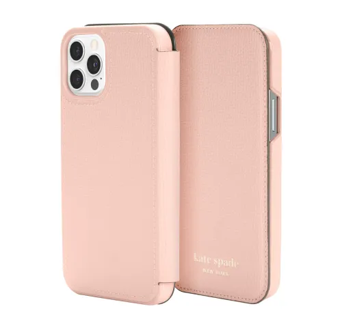 Kate Spade New York Folio Case for iPhone 12 & 12 Pro (KSIPH-169-PLVM)